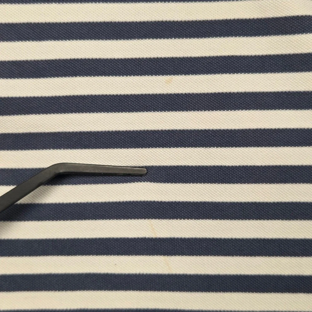 Vintage 90s Polo Ralph Lauren Polo Shirt L Blue White Striped Short Sleeve Vtg